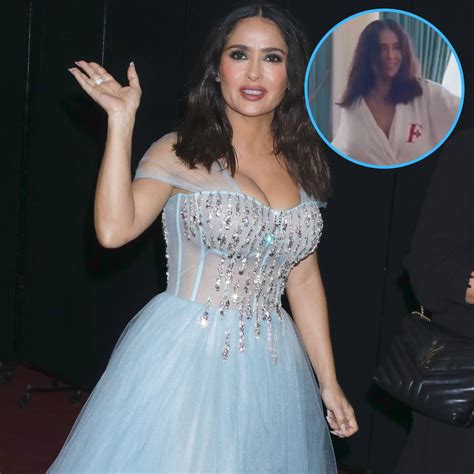 selma hayek nip slip|Salma Hayek Has Nip Slip Dancing in Bathrobe: See Video